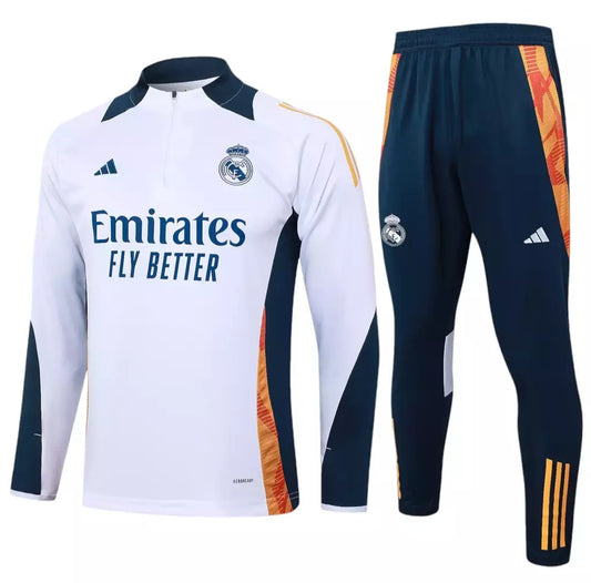 Real Madrid 24/25 Long-sleeve Training Kit White