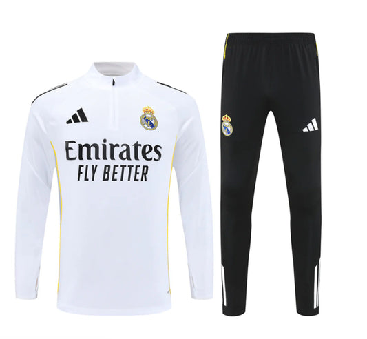 Real Madrid 25/26 Long-sleeve Training Kit White