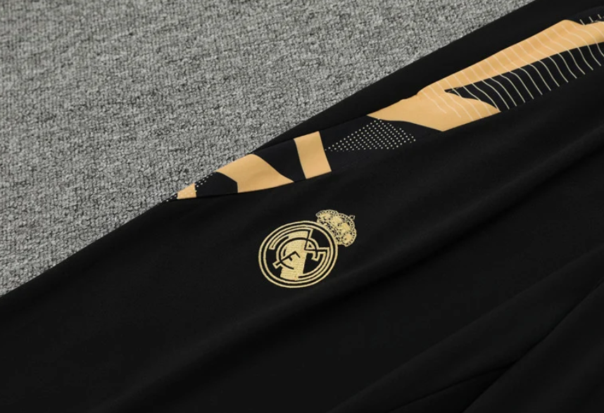 Real Madrid 24/25 Long-sleeve Training Kit Black and Gold