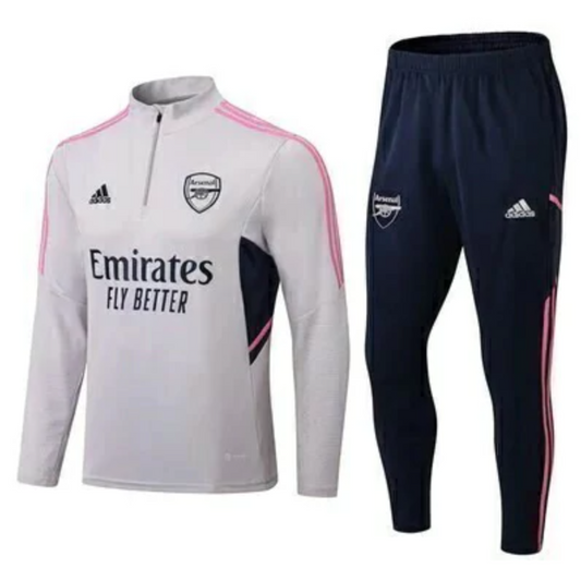 Arsenal 22/23 Long-sleeve Training Kit Gray and Pink