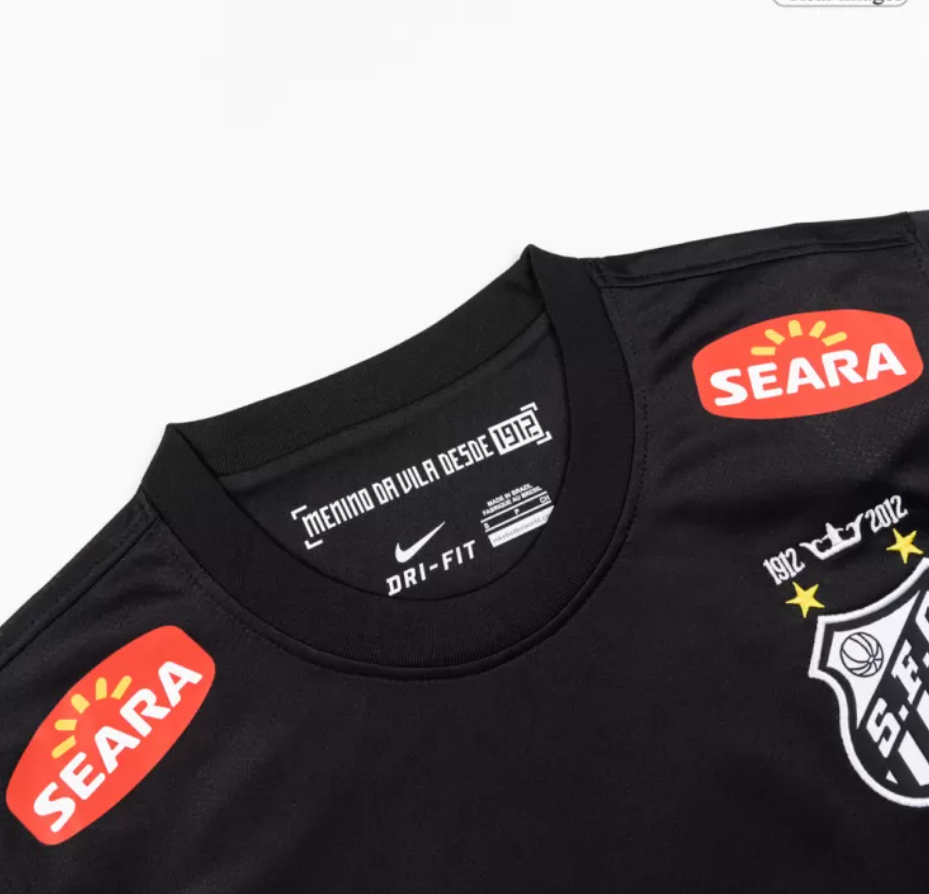 Santos 11/12 Away Jersey Black - Fan version