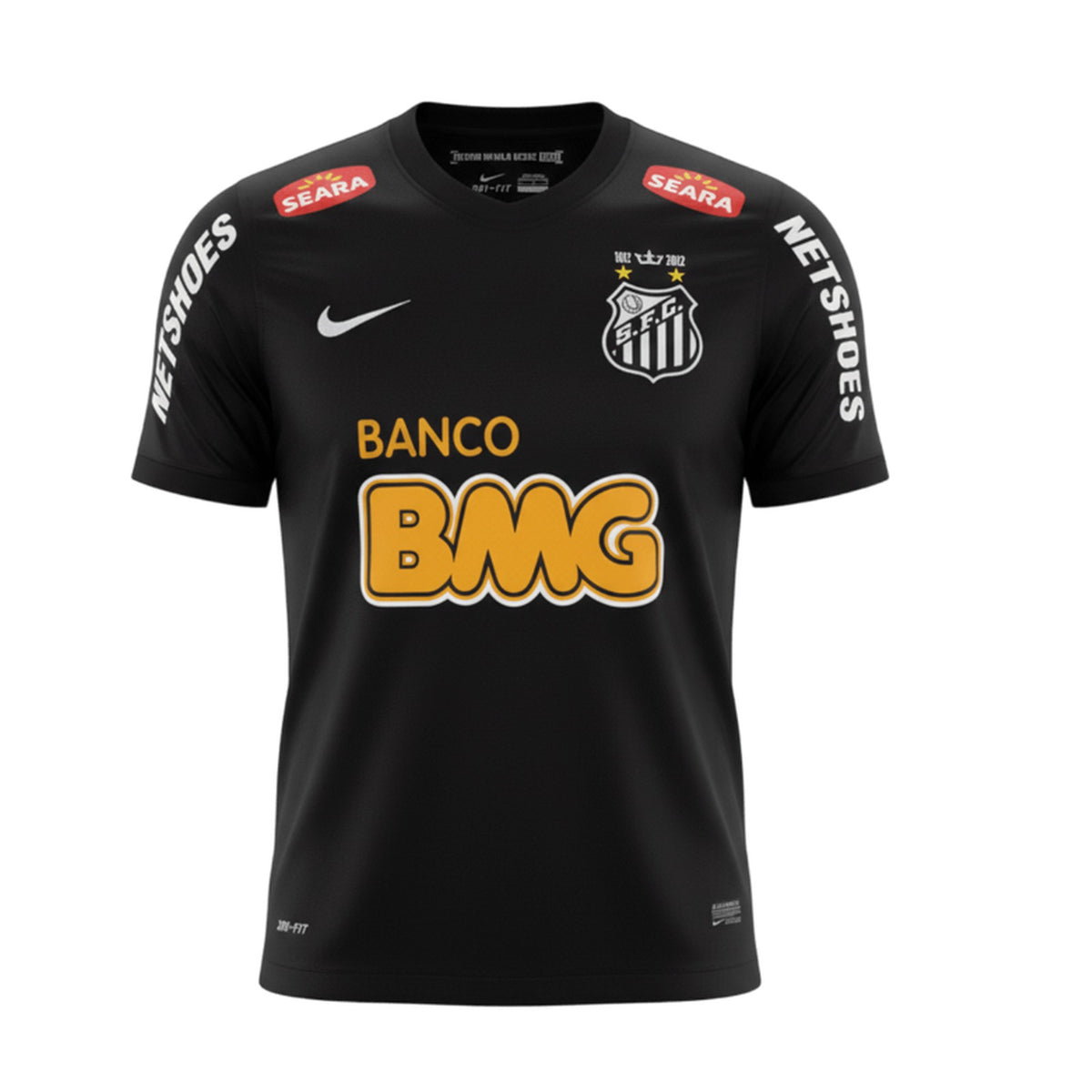 Santos 11/12 Away Jersey Black - Fan version